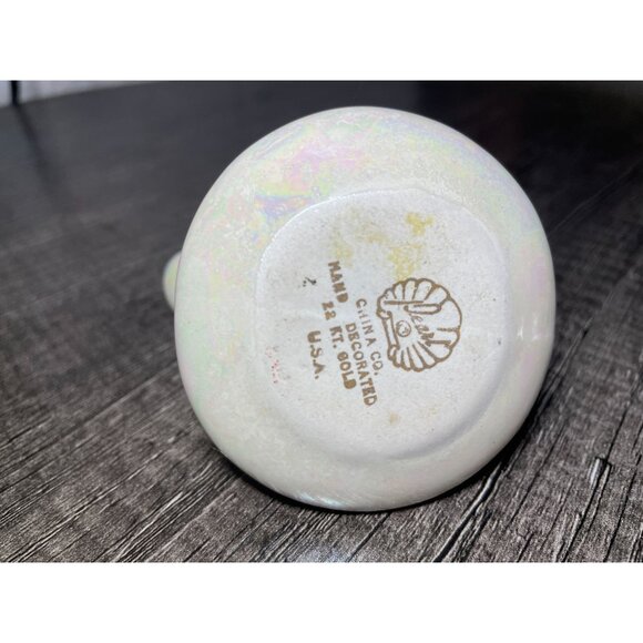 Pearl China Co. Hand Decorated 22 KT Gold CREAM PITCHER creamer Vintage Made USA - Picture 12 of 14